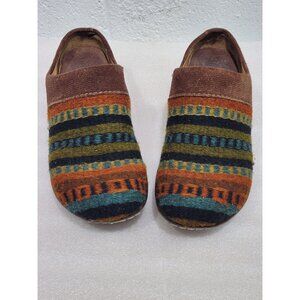Born Leather Wool Corduroy Clogs Shoes Slip On Southwest Kimmy 6 W62057